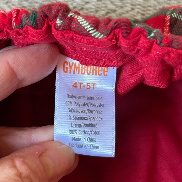 Gymboree Boys Christmas Hat 4T 5T Gymboree Red Green Plaid Newsboy - Picture 4 of 5